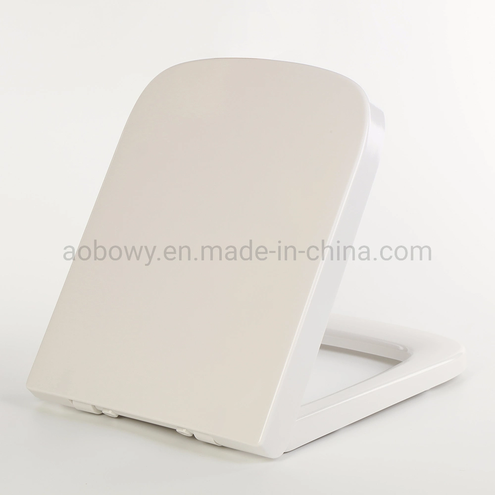 Toilet Seat Square, UF Plastic Toilet Seat for Standard Toilet with Slow-Close and, Easy Clean and Install
