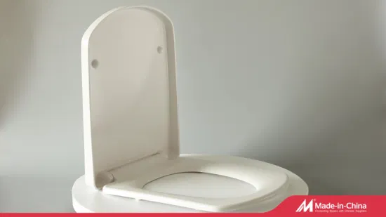Toilettensitz quadratisch, UF-Kunststoff-Toilettensitz für Standard-WC mit Langsam