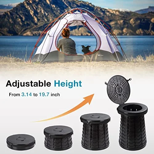 Großhandel Outdoor-Camping-Teleskophocker aus Kunststoff und klappbarer Toilettensitz, tragbare Reisetoilette